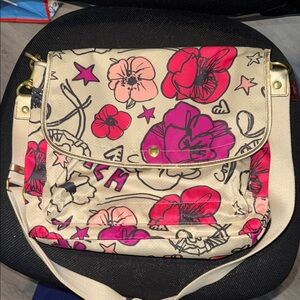 Coach Kyra Poppy/Daisy Graffiti Messenger Crossbody